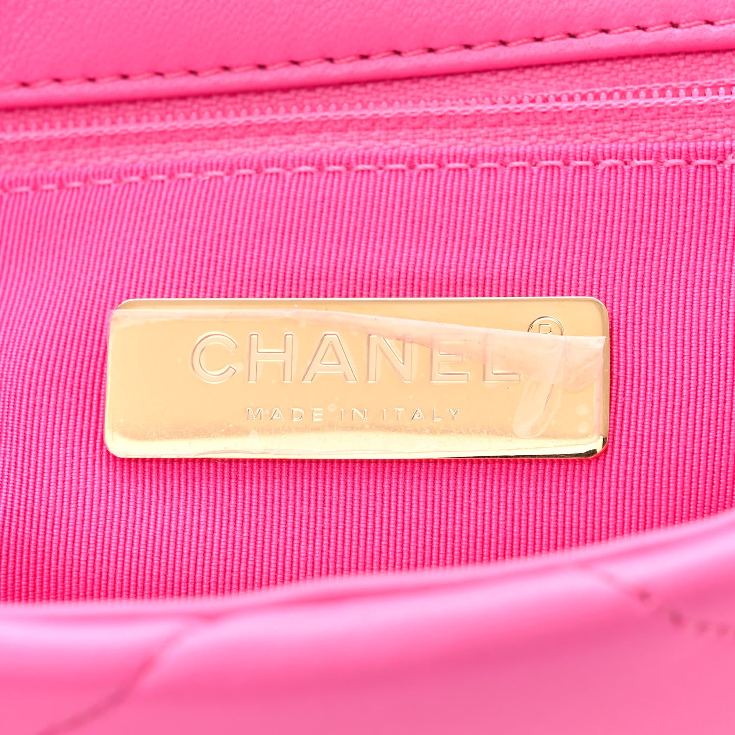 Chanel Lambskin Quilted Medium Chanel 19 Flap Neon Pink 6 of 10