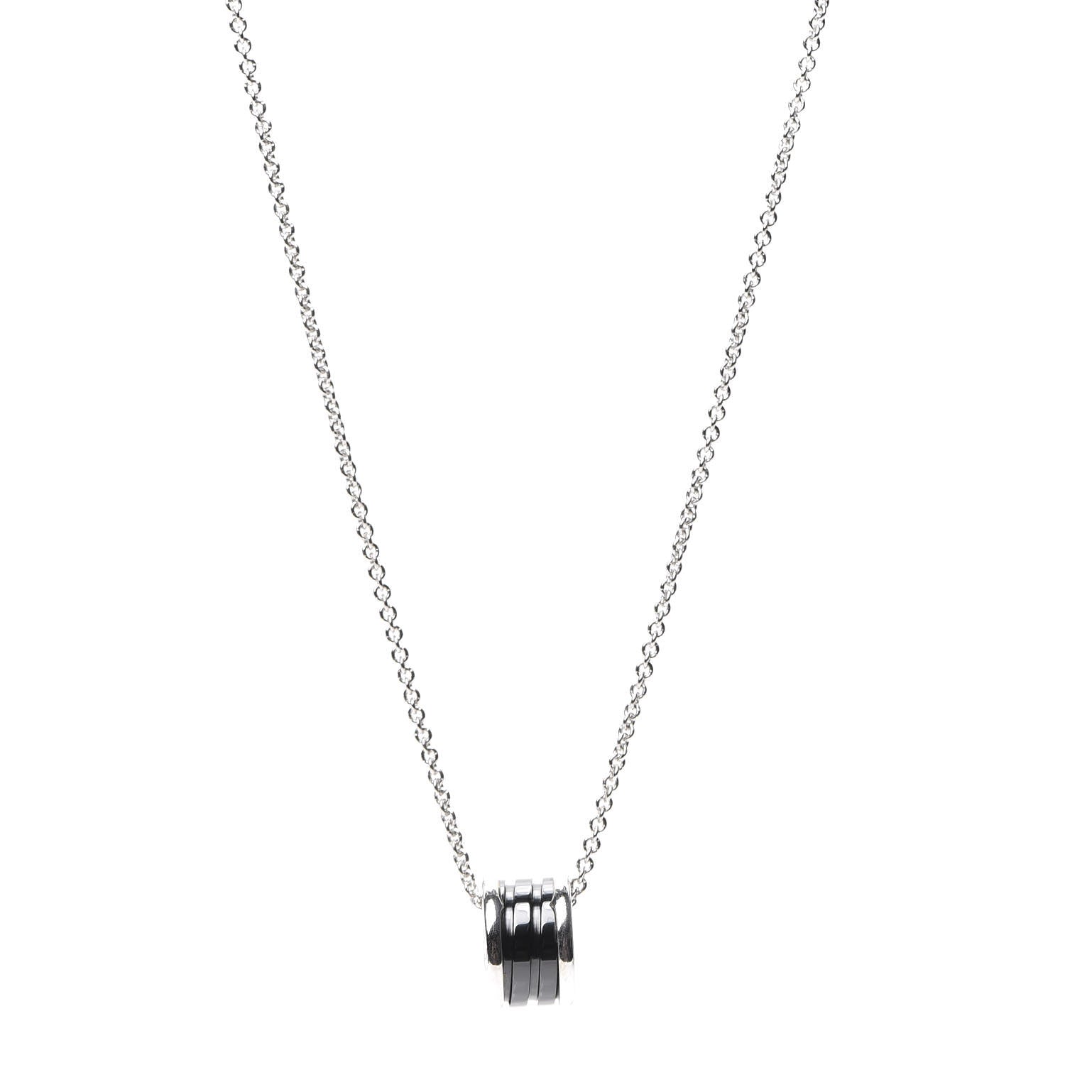 Bulgari Sterling Silver Ceramic Save The Children Pendant Necklace 1 of 5