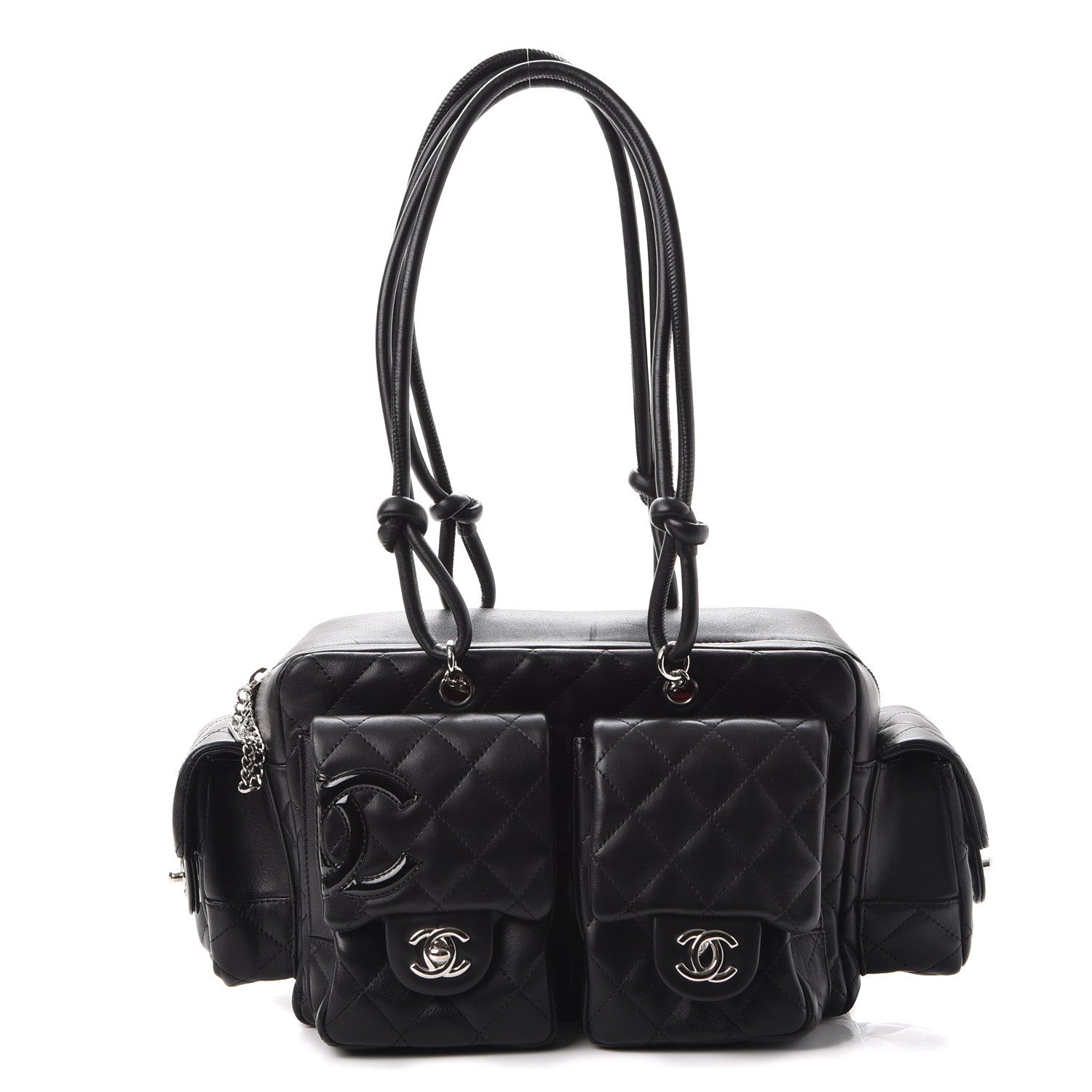Chanel Calfskin Quilted Small Cambon Multipocket Reporter Black 1 of 7