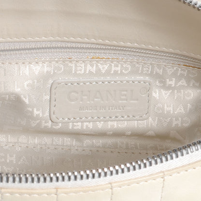 Chanel Lambskin Square Quilted Shoulder Bag White 7 of 8