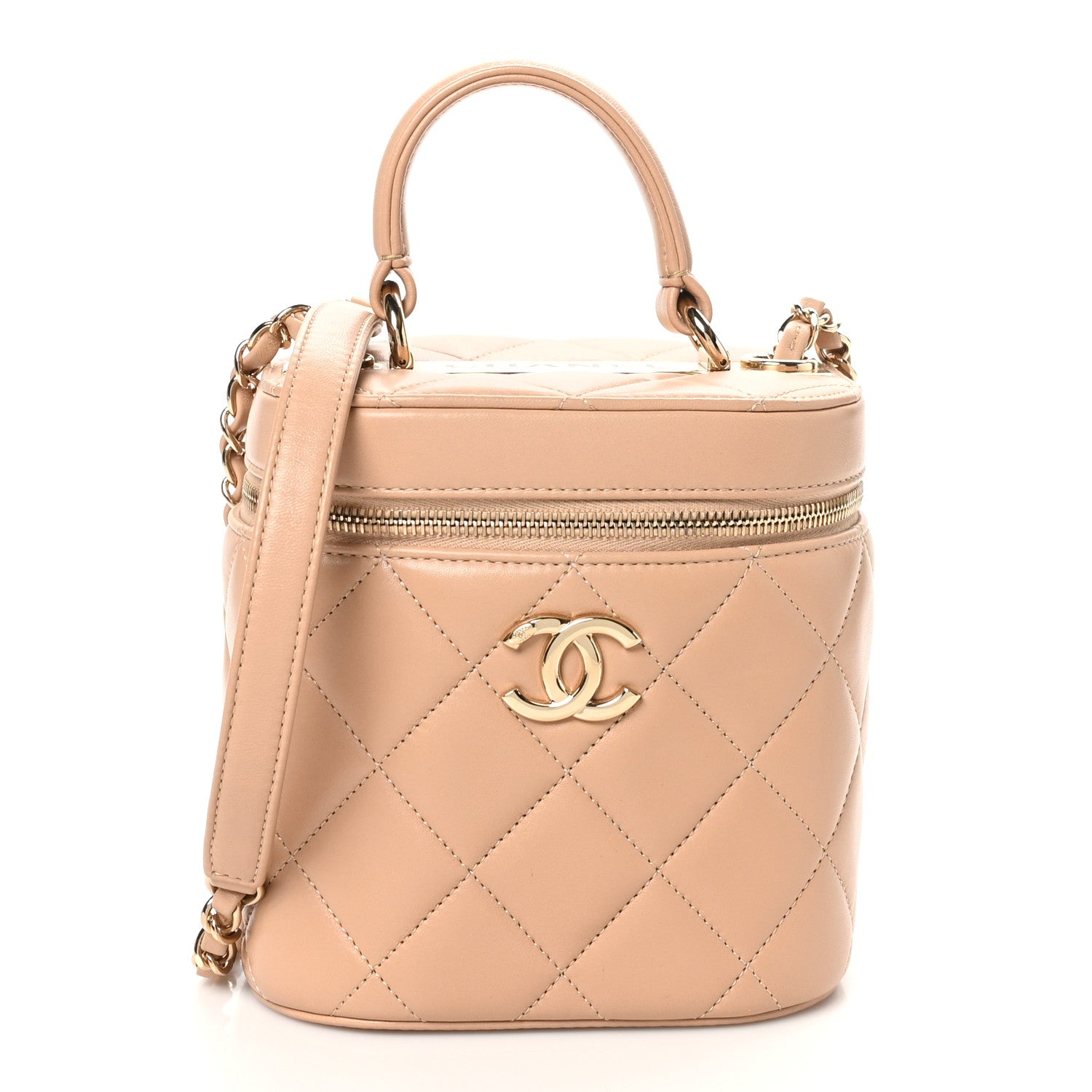 Chanel Lambskin Quilted Trendy Vanity Case Beige 1 of 10