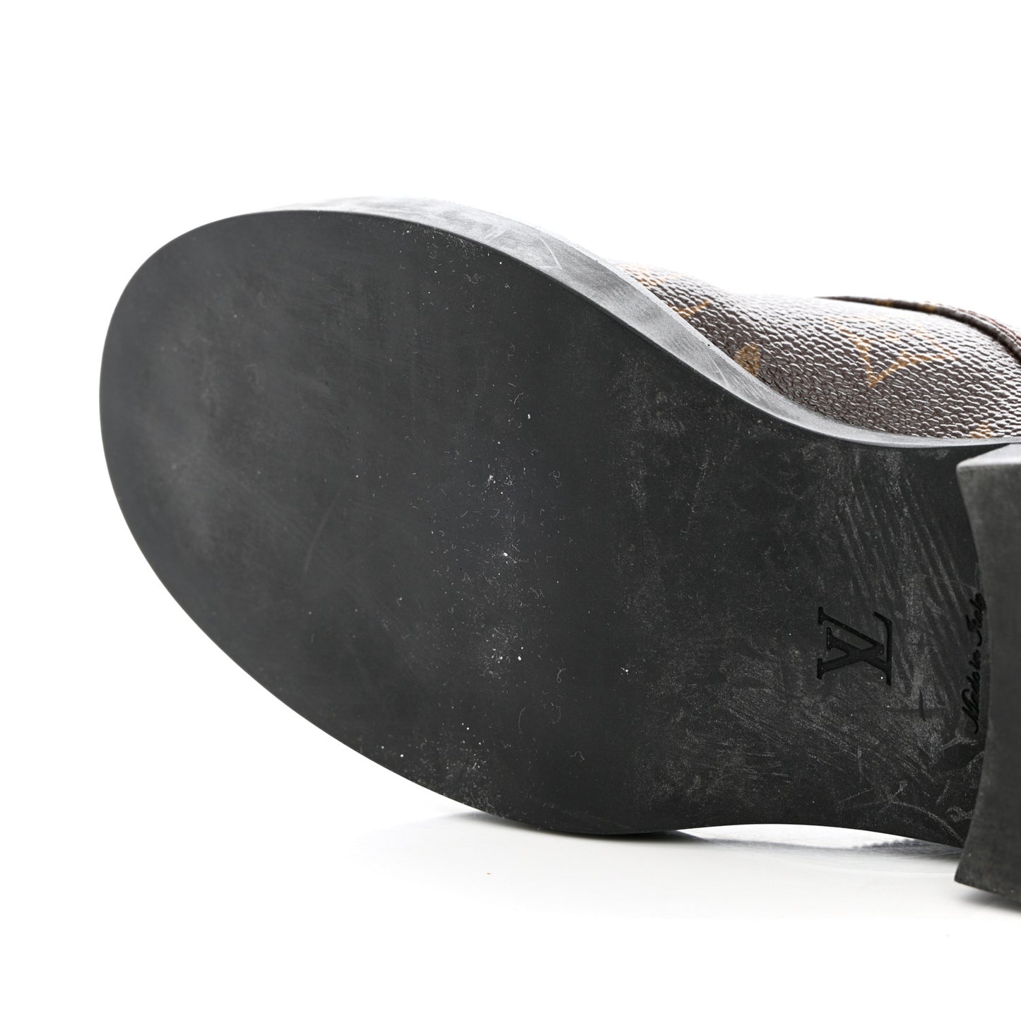 Monogram Calfskin Wonderland Flat Ranger Boots 35.5 Black