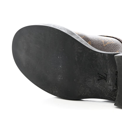 Louis Vuitton Monogram Calfskin Wonderland Flat Ranger Boots 35.5 Black 14 of 15