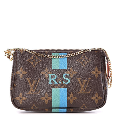 Louis Vuitton Monogram My LV Heritage Mini Pochette Accessories Vert Clair Blue Clair 1 of 10