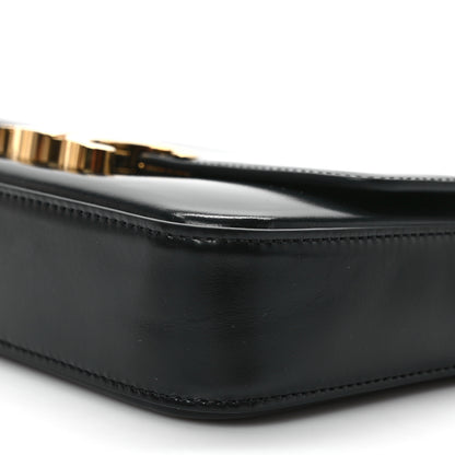 Celine Shiny Calfskin Triomphe Chain Shoulder Bag Black 9 of 9