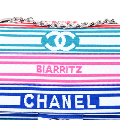 Chanel Mixed Fibers Lambskin Venise Biarritz Flap Bag Multicolor White 8 of 10