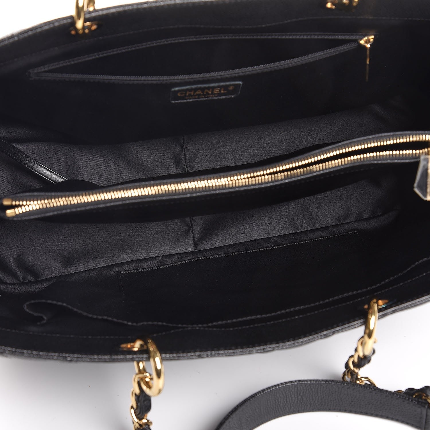 Chanel Caviar Quilted XL Grand Shopping Tote GST Black 5 of 7