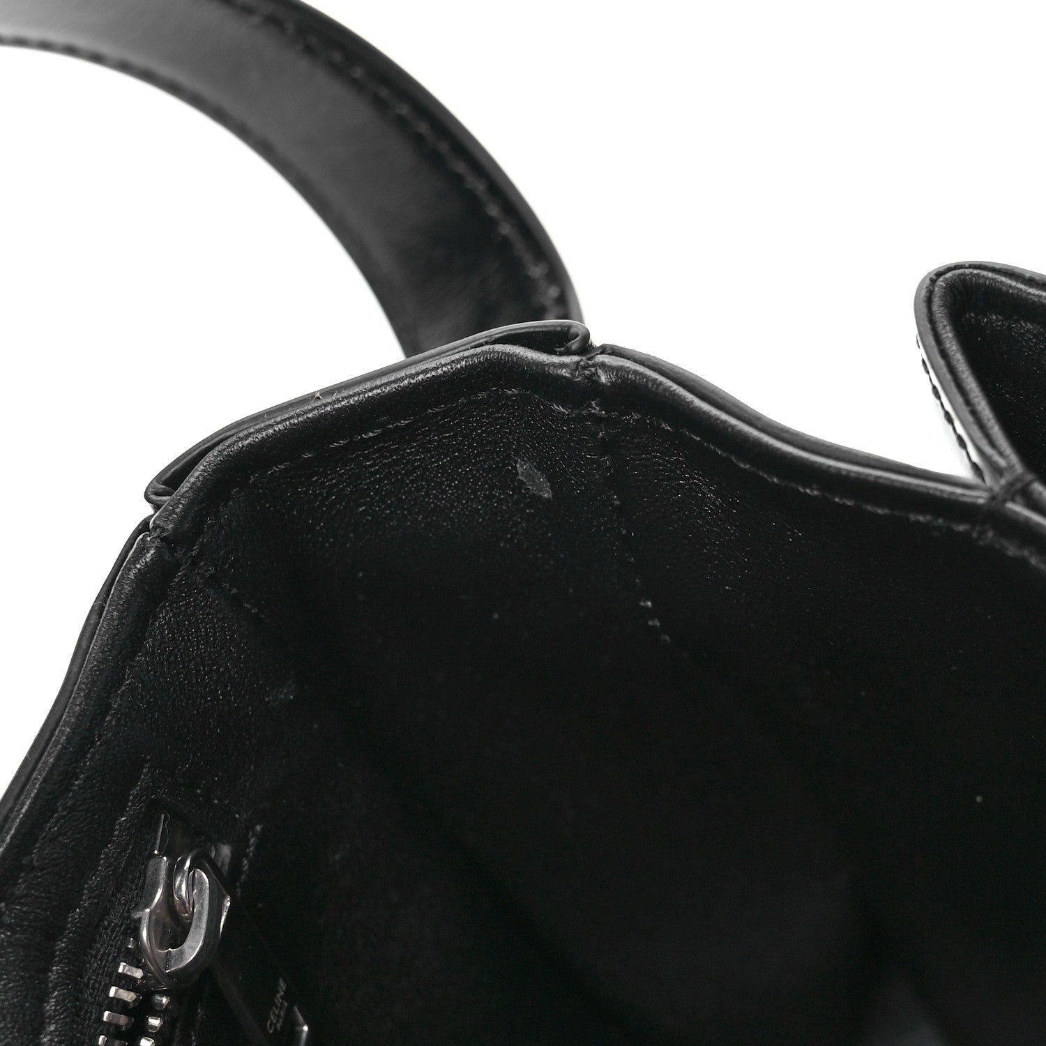Celine Shiny Calfskin Medium Triomphe Black 10 of 11