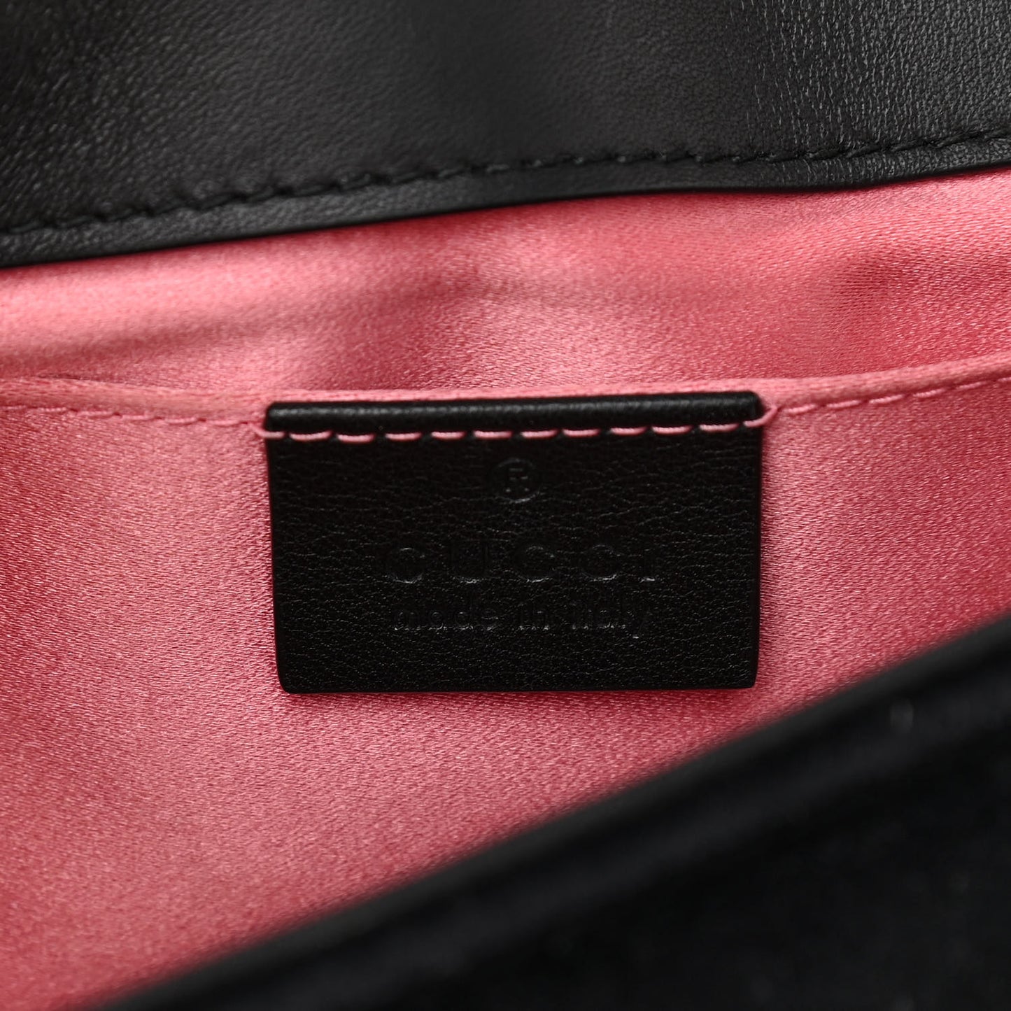 Velvet Matelasse Mini GG Marmont Shoulder Bag Black