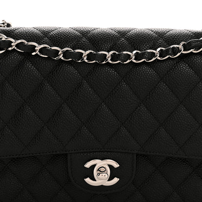 Chanel Caviar Quilted Medium Double Flap Black 8 of 11