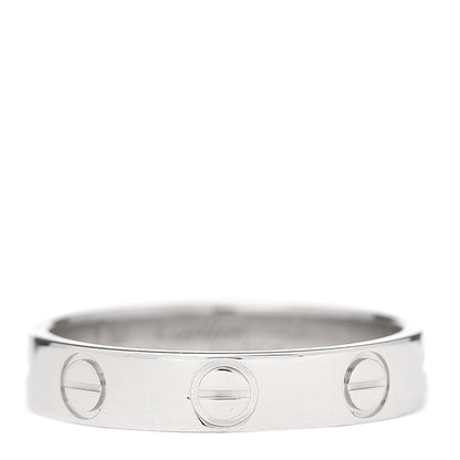 Cartier Platinum 3.5mm LOVE Wedding Band Ring 49 4.75 1 of 5