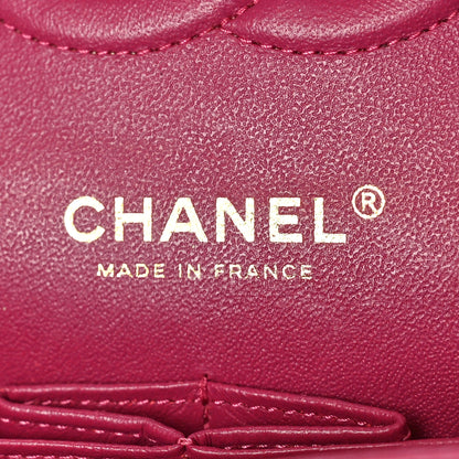 Chanel Lambskin Chevron Quilted Medium Double Flap Pink 6 of 11