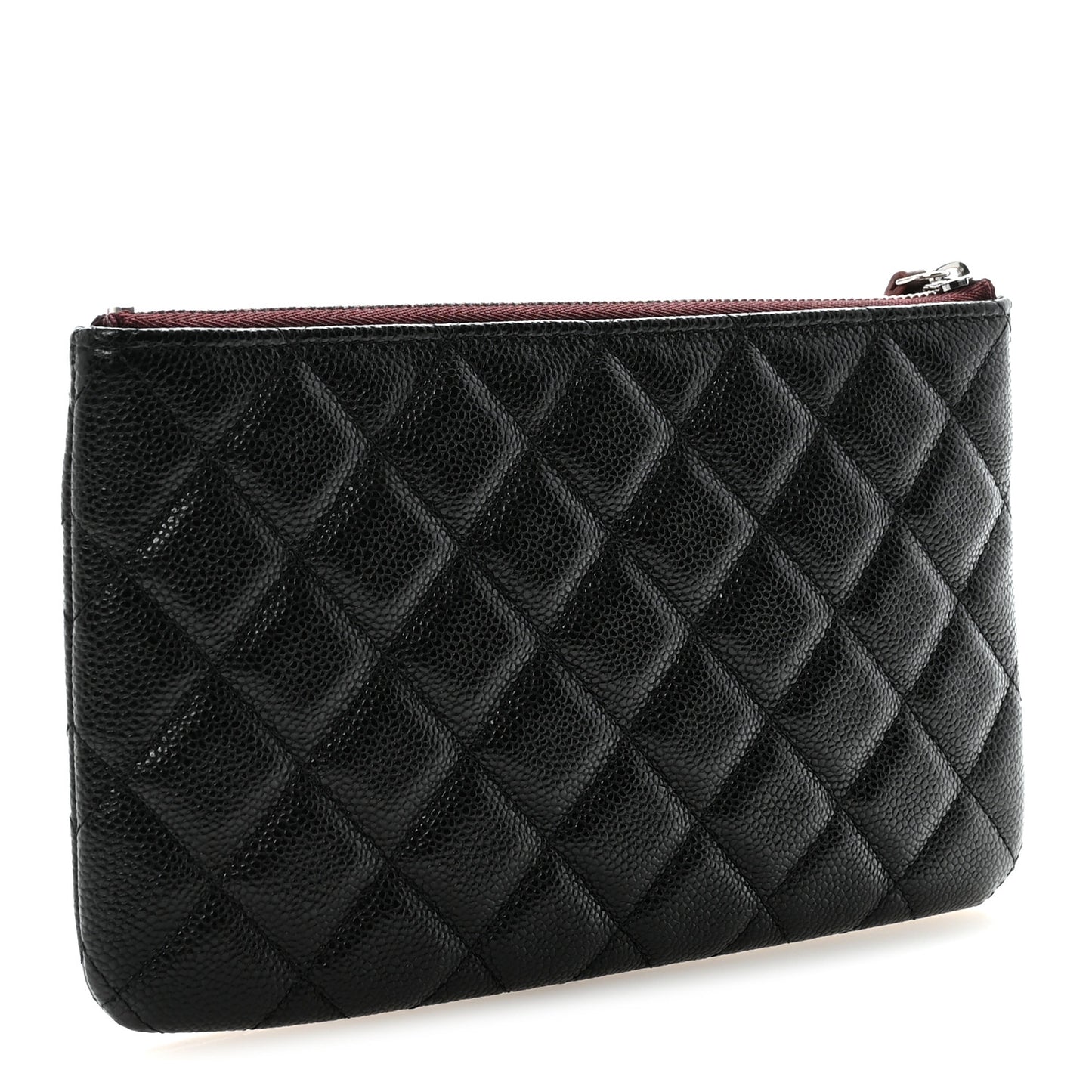 Caviar Quilted Cosmetic Case Black