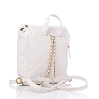 Chanel Caviar Quilted Filigree Backpack White 3 of 10