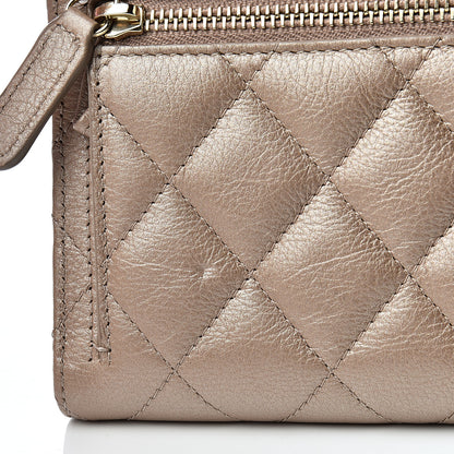 Chanel Metallic Calfskin Quilted 2.55 Reissue Compact Flap Wallet Gold 9 of 9