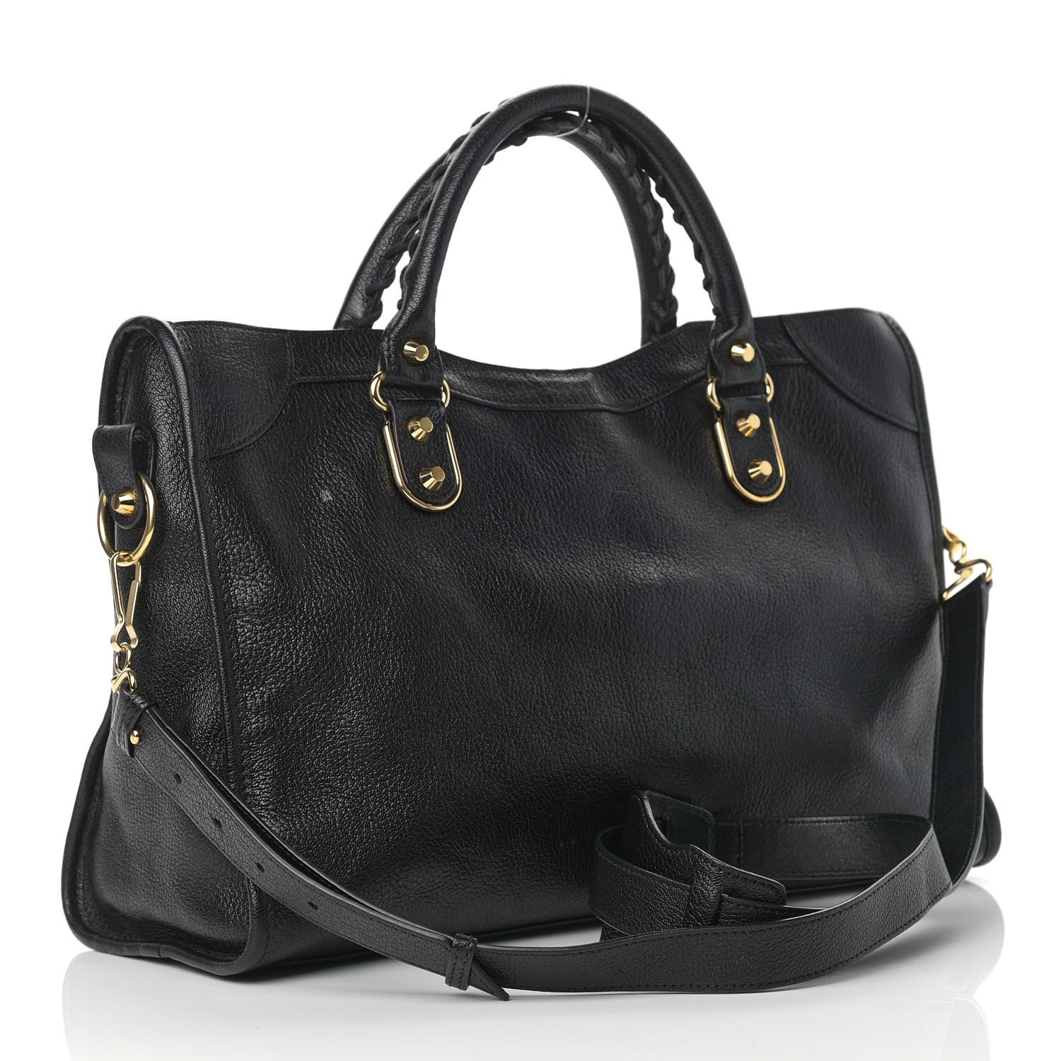 Balenciaga Chevre Gold Metallic Edge Hardware City Black 3 of 11