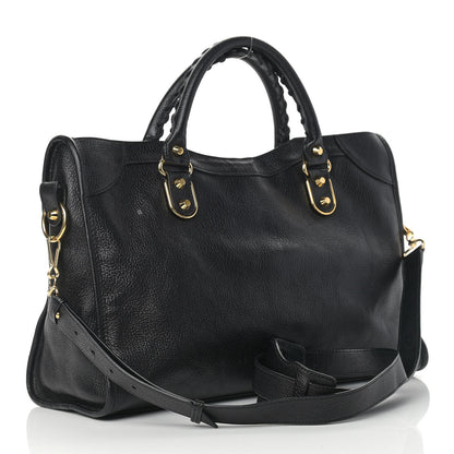Balenciaga Chevre Gold Metallic Edge Hardware City Black 3 of 11