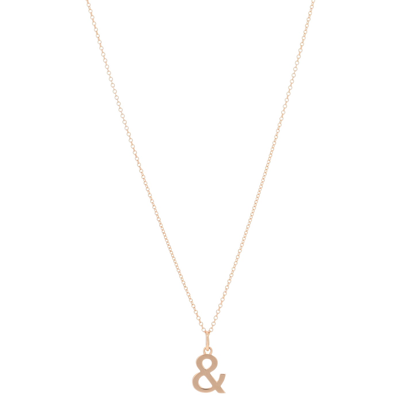 18K Rose Gold Ampersand Pendant Necklace