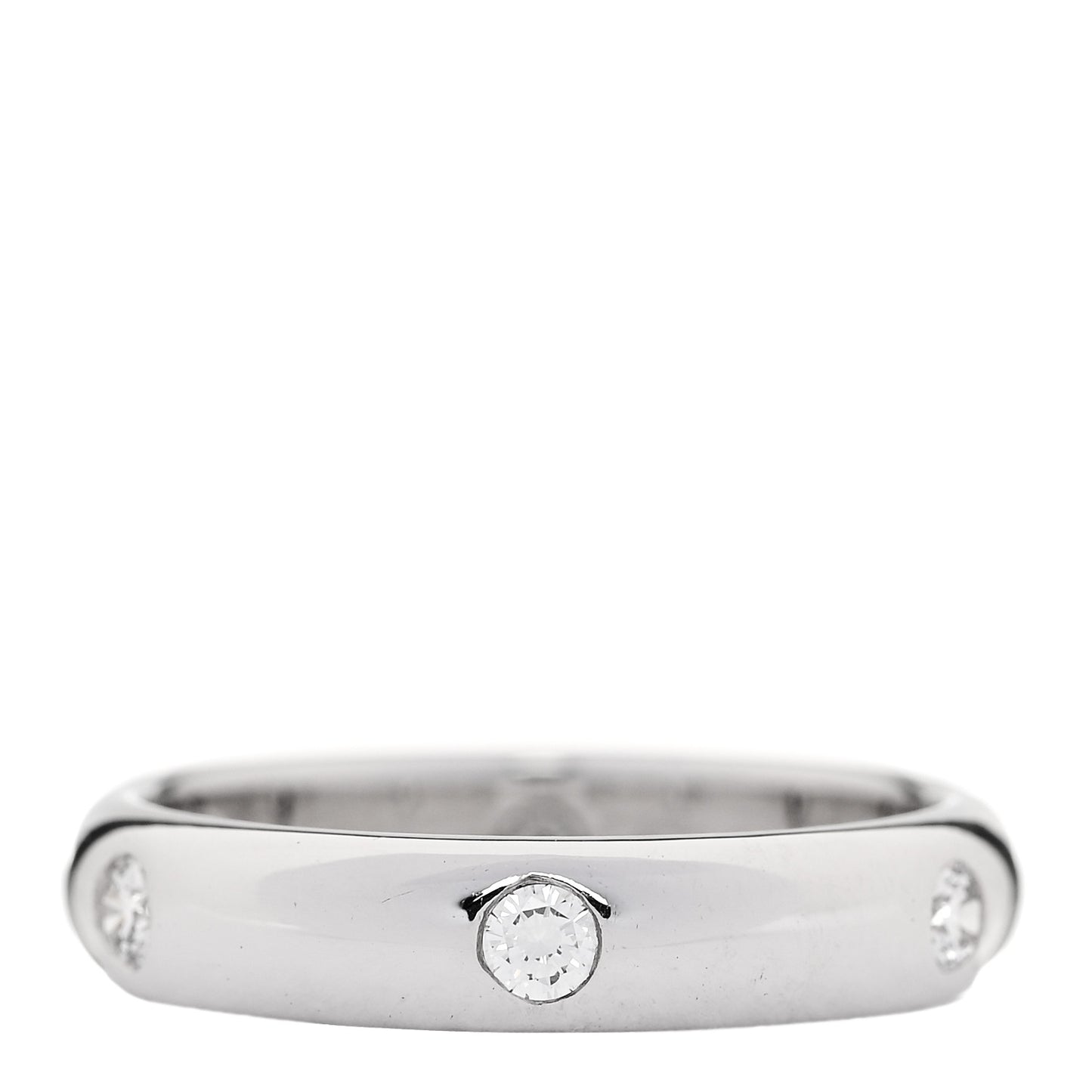 18K White Gold 6 Diamond Stella Band Ring 51 5.75