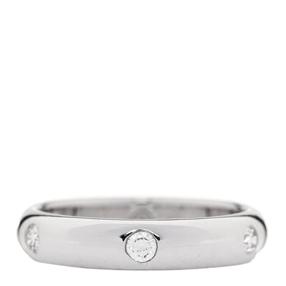 Cartier 18K White Gold 6 Diamond Stella Band Ring 51 5.75 1 of 4