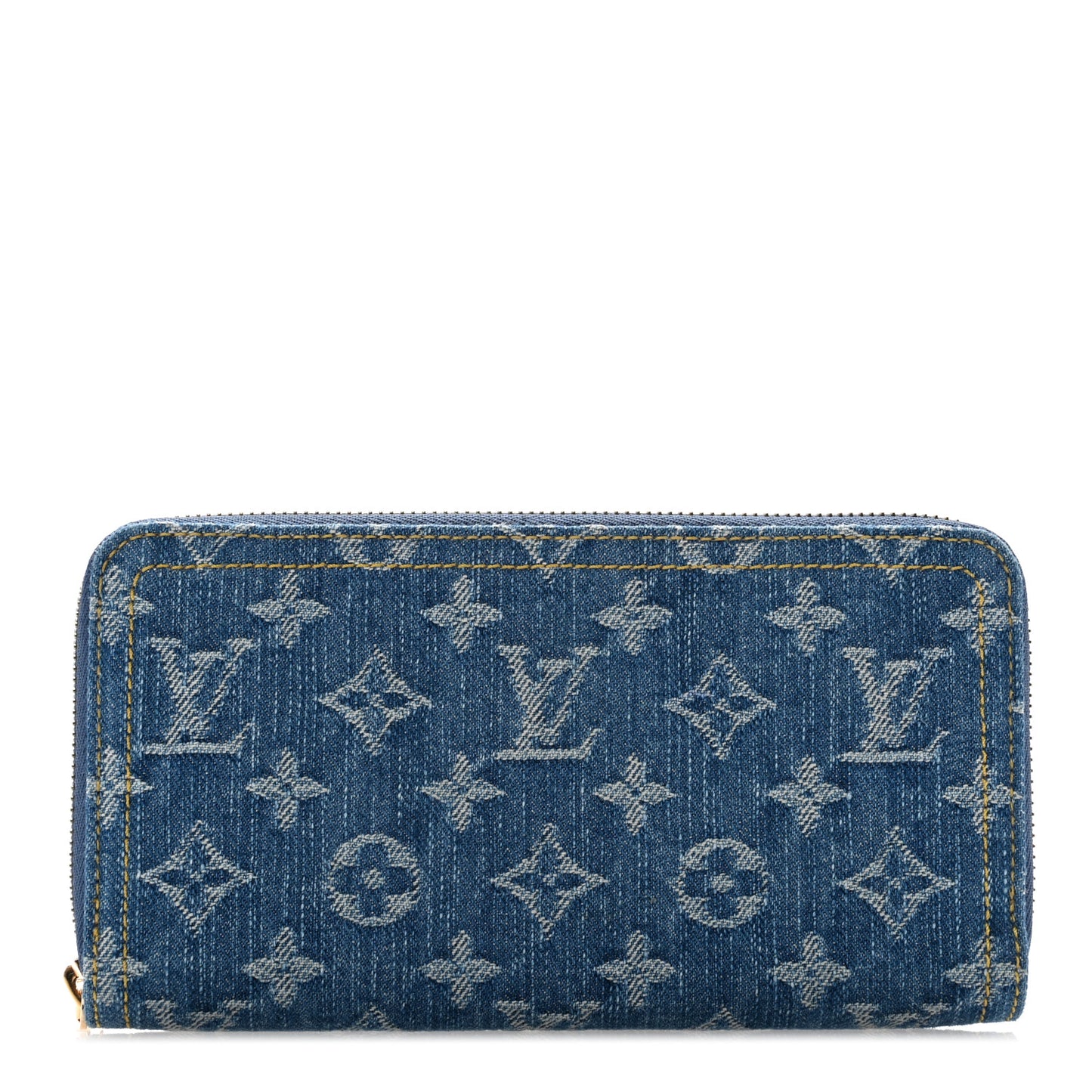 Monogram Denim Zippy Wallet NM Blue