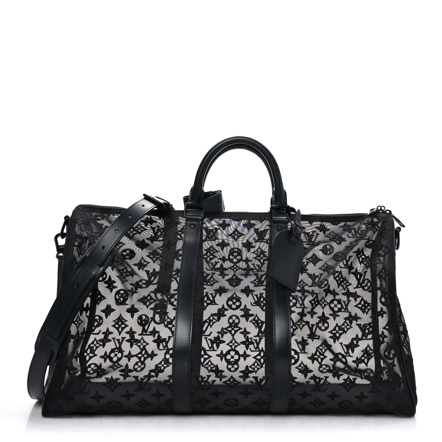 Monogram See Through Keepall Bandouliere 50 Black