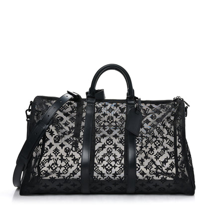 Louis Vuitton Monogram See Through Keepall Bandouliere 50 Black 1 of 10