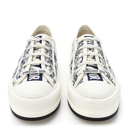 Christian Dior Canvas Le Soleil Embroidered Womens Walk Dior Low Top Sneakers 39.5 Blue Off White 2 of 10