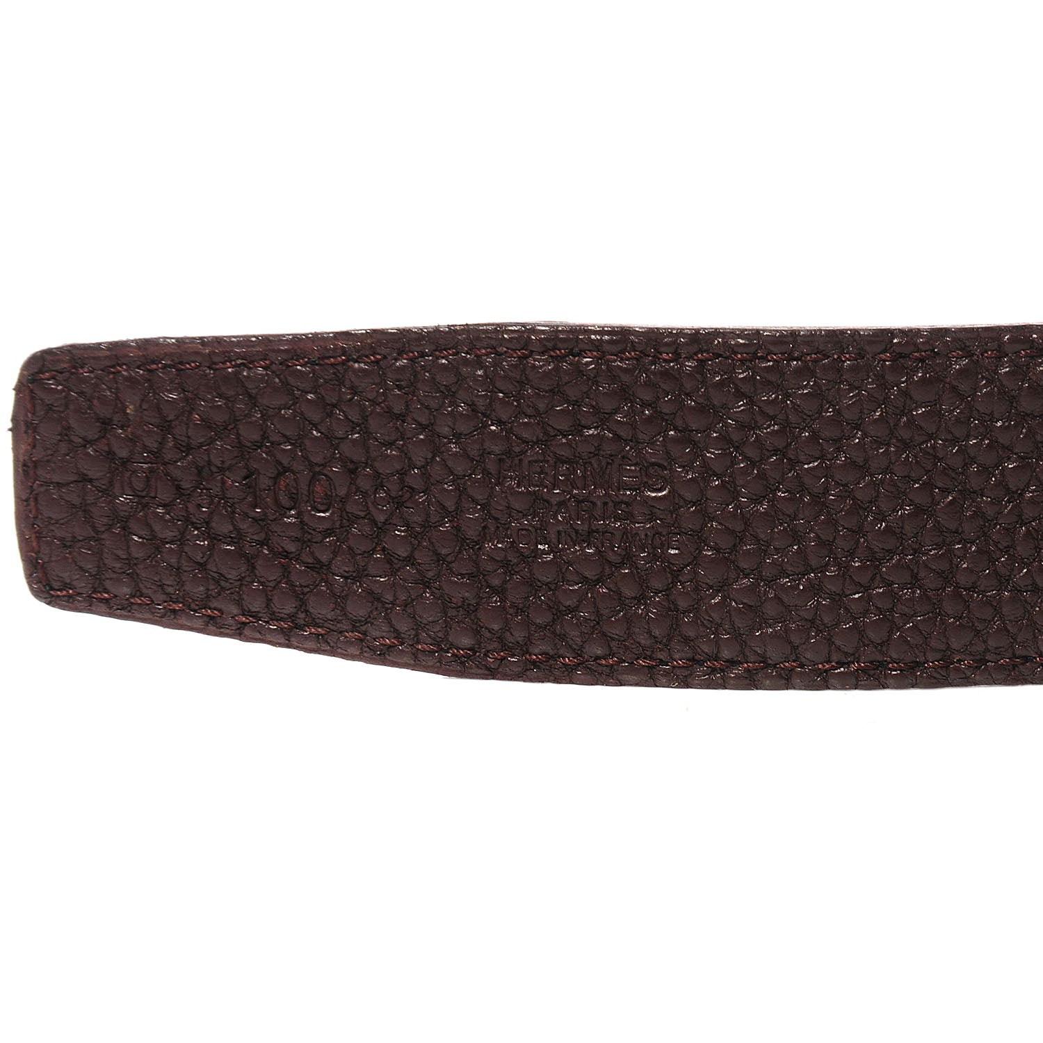 Hermes Togo Box 32mm H Belt 100 Chocolate Black 4 of 7