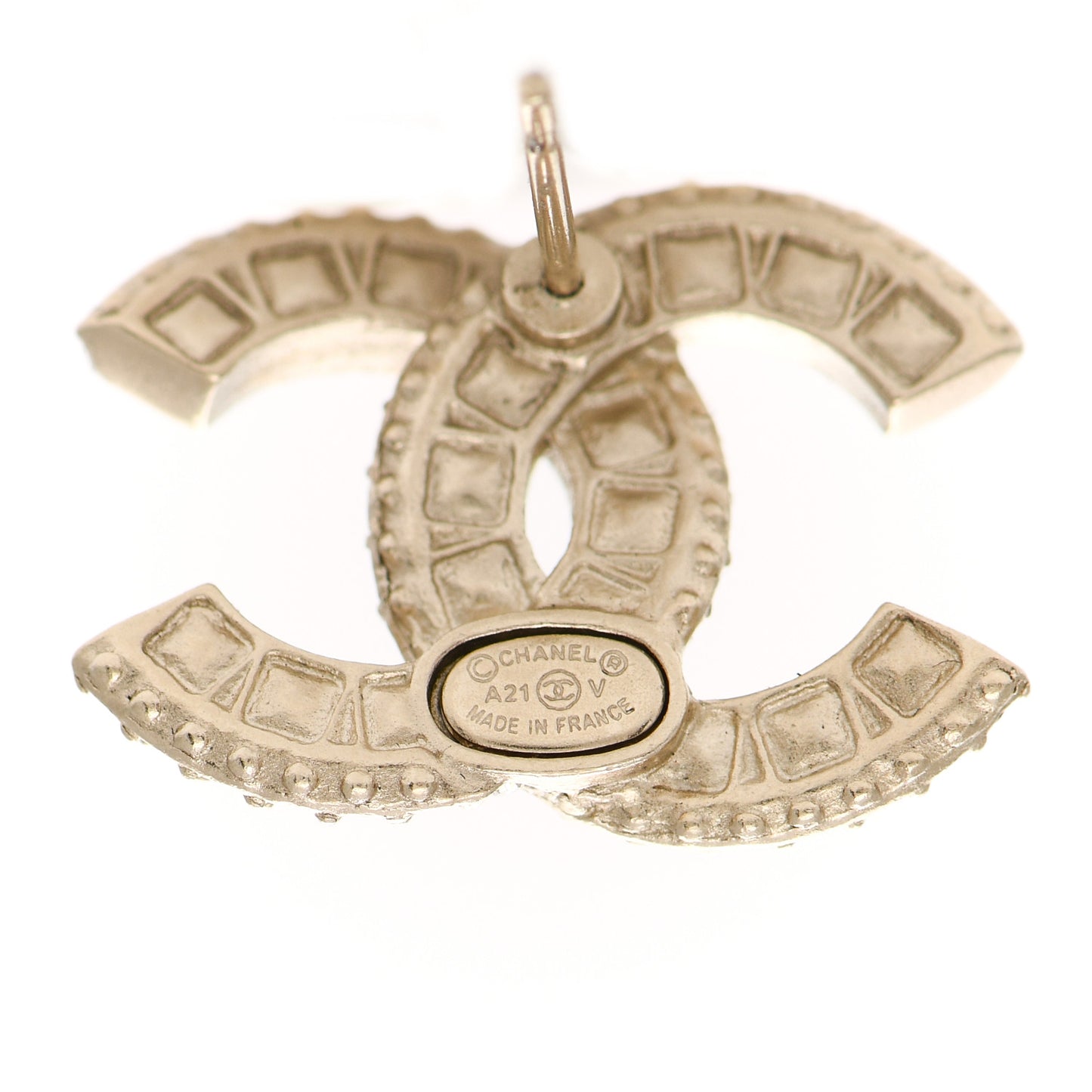Crystal Timeless CC Earrings Light Gold