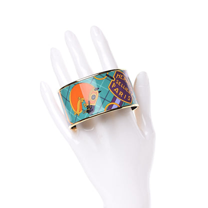 Hermes Enamel Print Extra Wide Bracelet 65 2 of 6