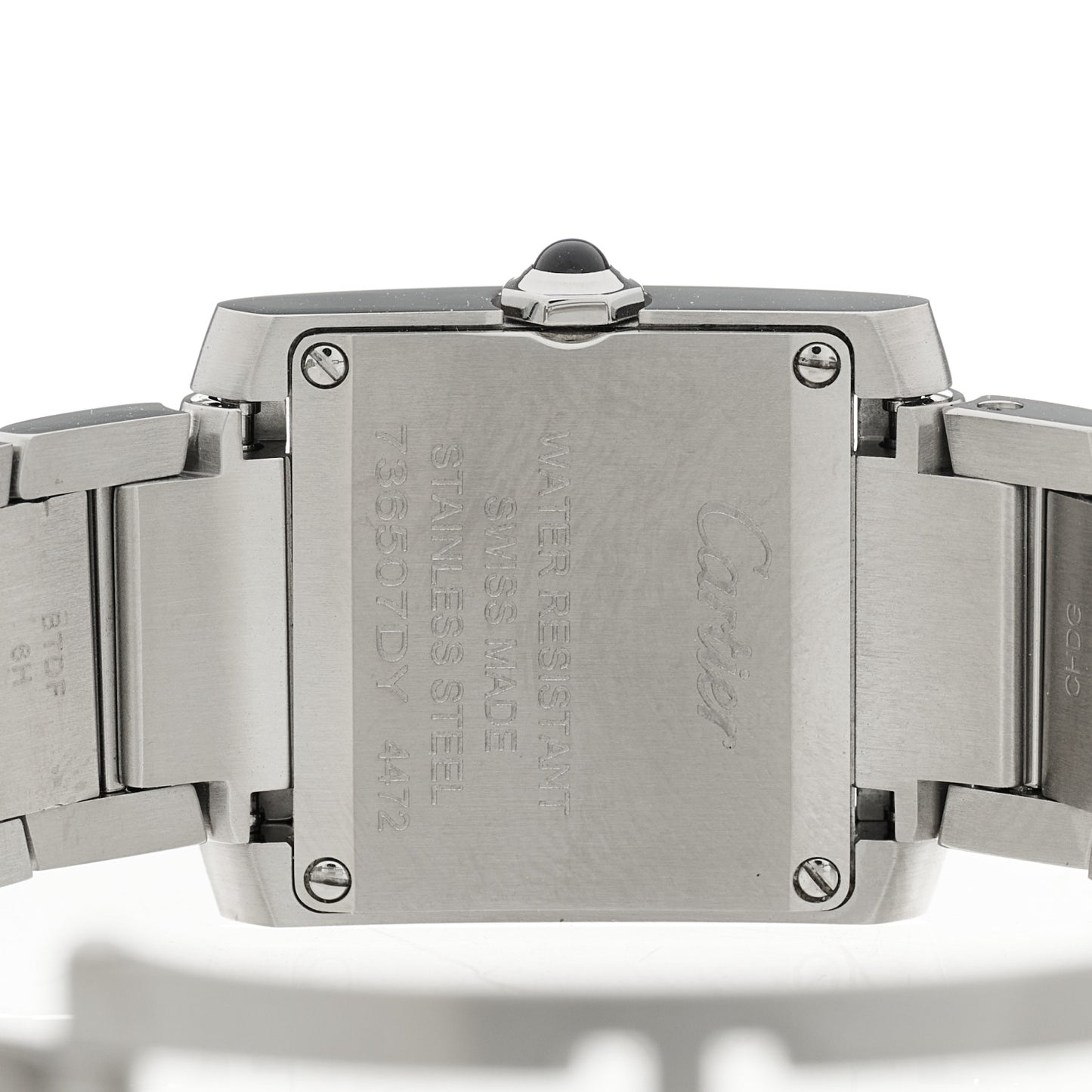 Stainless Steel 21mm Tank Francaise Quartz Watch Silver