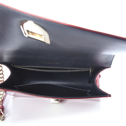 Christian Dior Metallic Patent Micro-Cannage Medium Diorama Flap Bag Red 5 of 8