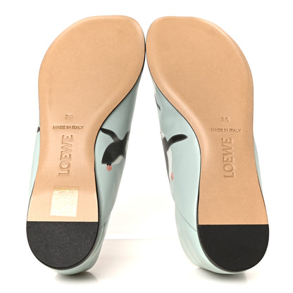 Loewe X SUNA FUJITA Goatskin Peguin Toy Slipper 36 Blue Iceberg 6 of 9