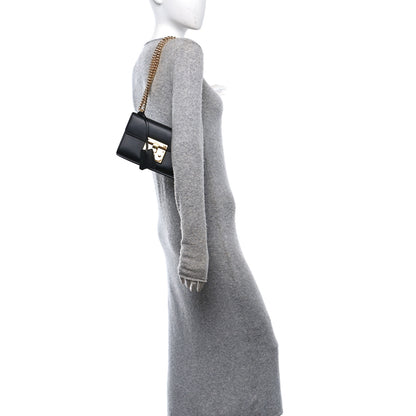Gucci Calfskin Small Padlock Shoulder Bag Black 2 of 10