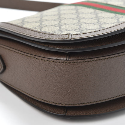 Gucci GG Supreme Monogram Web Small Ophidia Flap Messenger Bag Brown 5 of 10