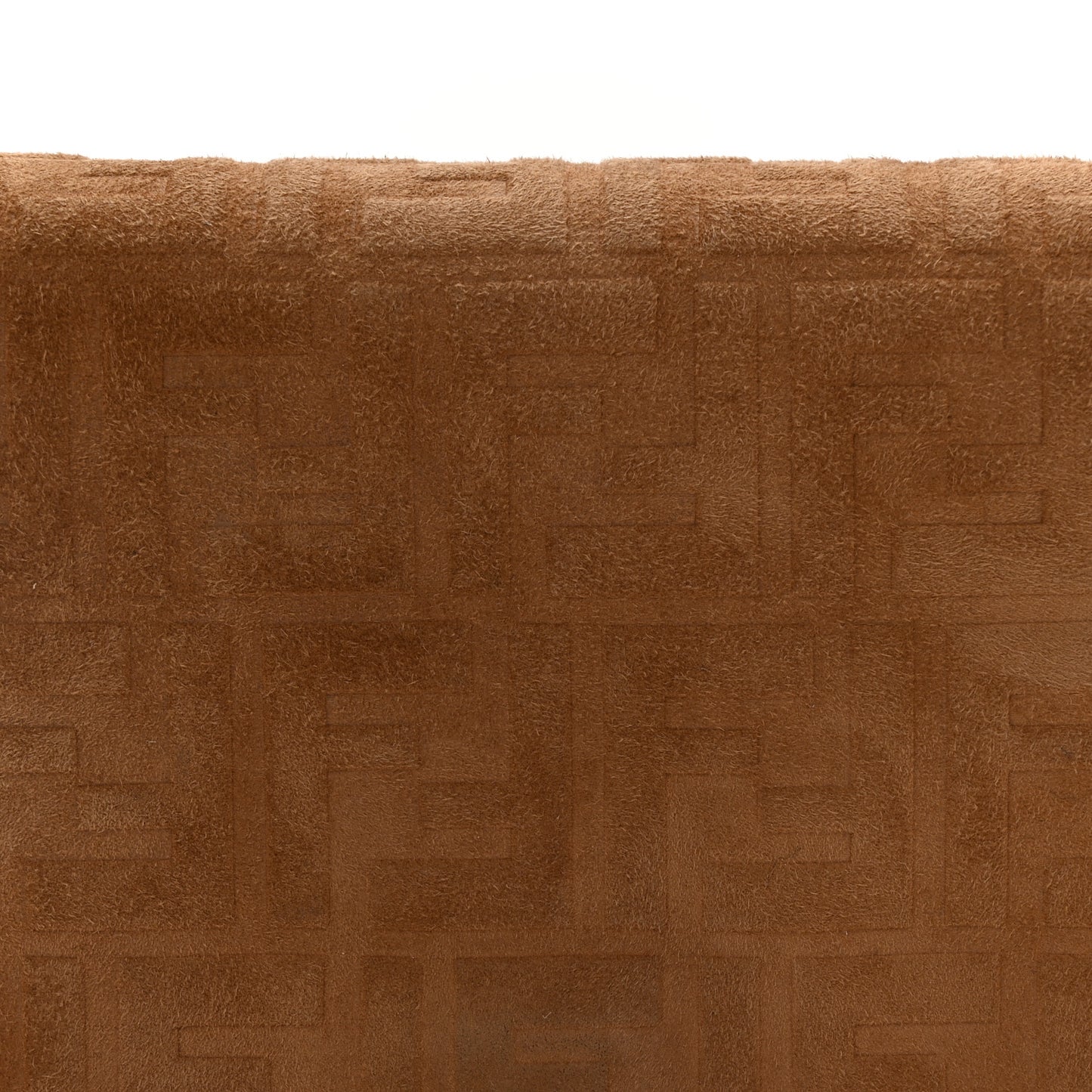 Vitello Grace Suede FF 1974 Embossed Mini Expandable Flap Bag Sand Sughero