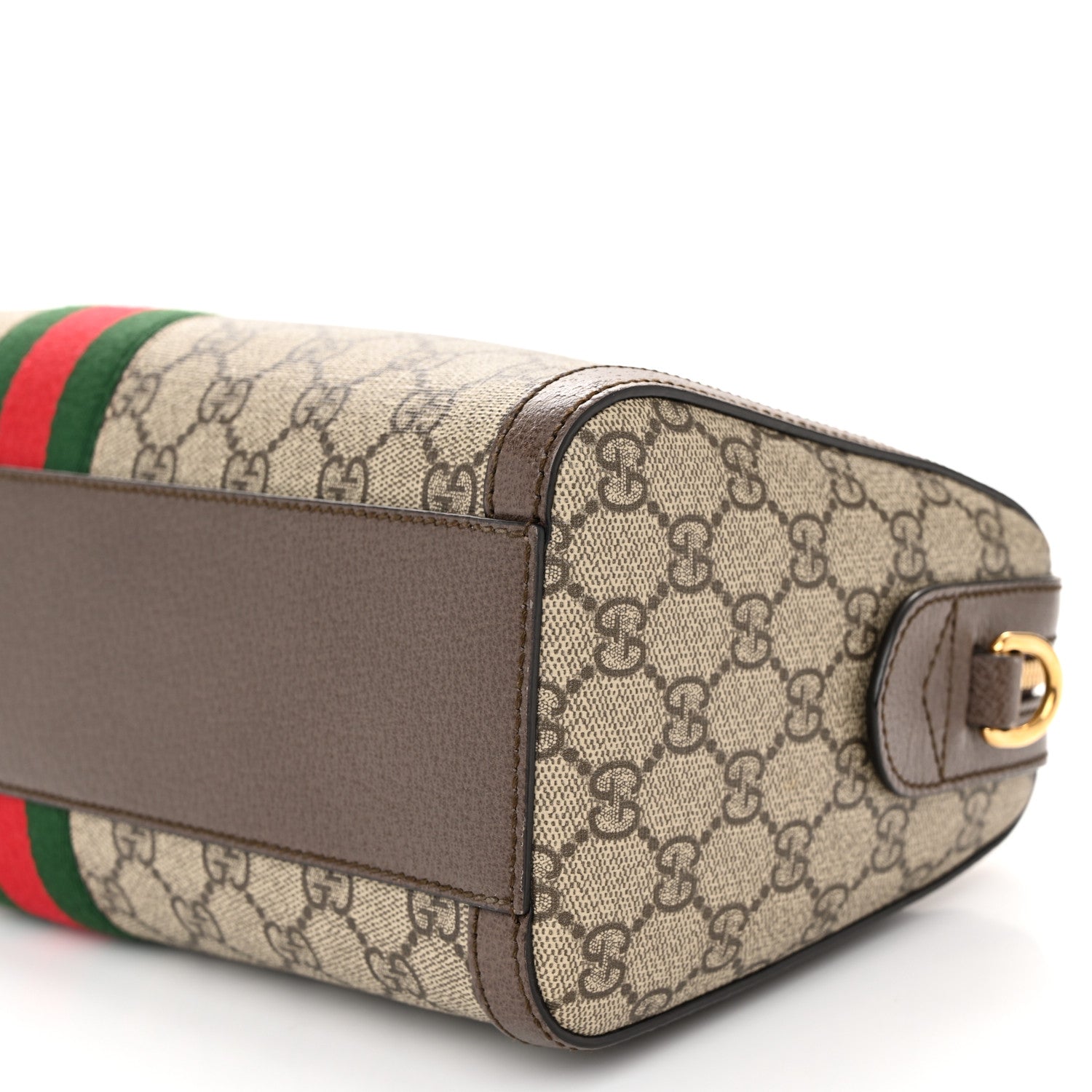 Gucci GG Supreme Monogram Web Medium Ophidia Boston Brown 10 of 10