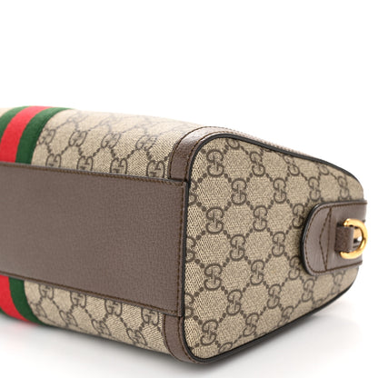Gucci GG Supreme Monogram Web Medium Ophidia Boston Brown 10 of 10