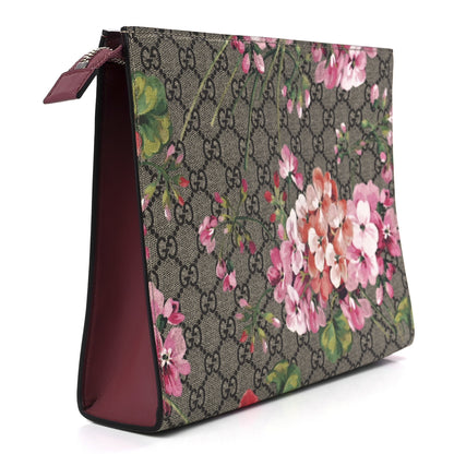 Gucci GG Supreme Monogram Blooms Large Cosmetic Case Beige Multicolor Dry Rose 2 of 10
