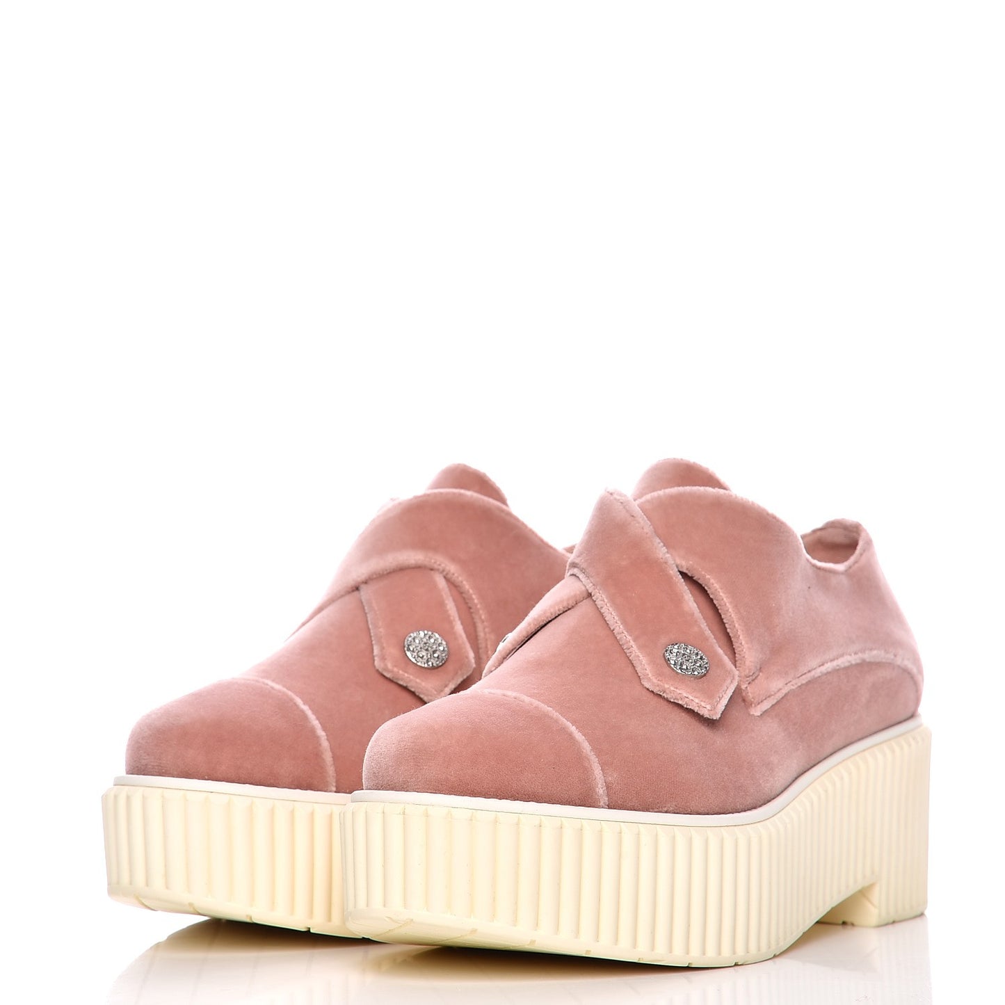 Velvet Mocassin Loafers 38 Rose