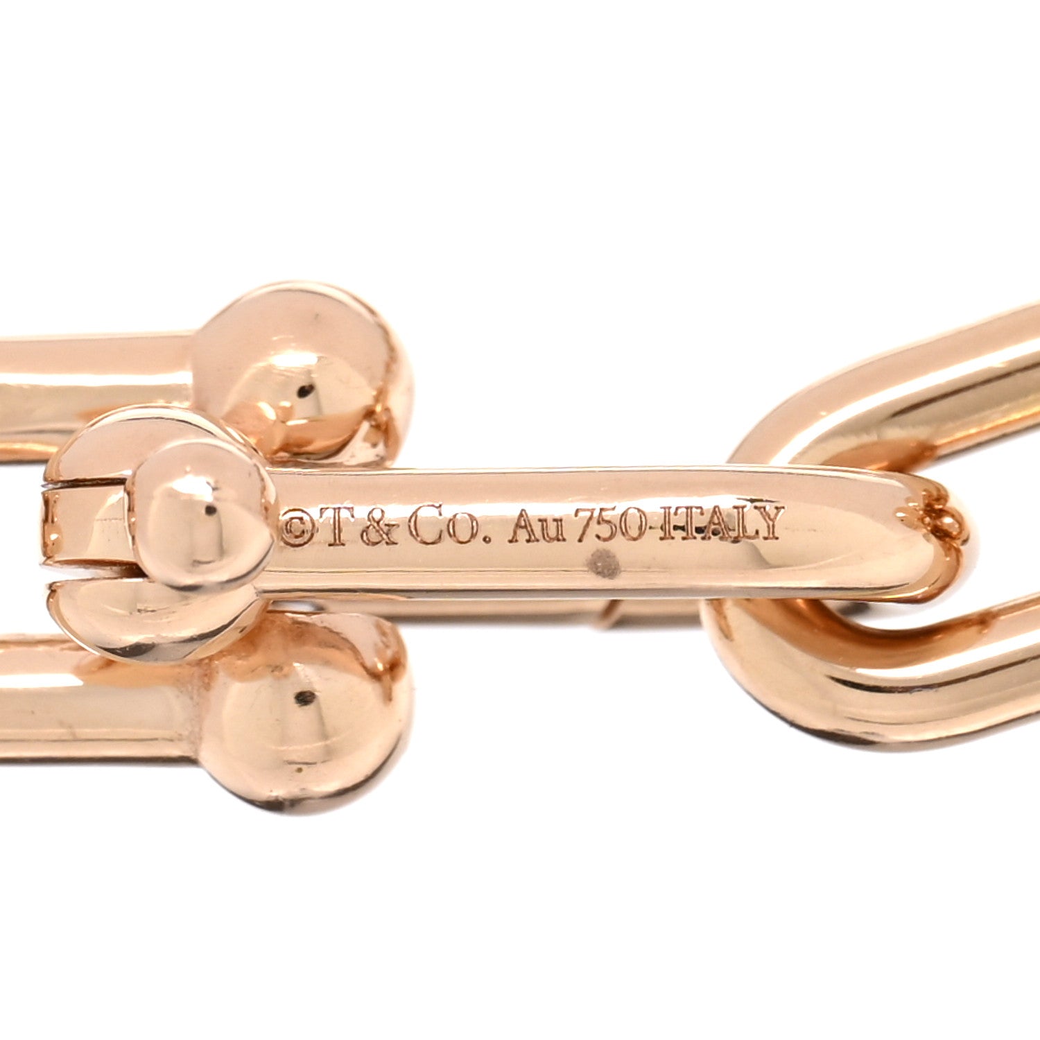 Tiffany 18K Rose Gold Medium HardWear Link Bracelet 1851087