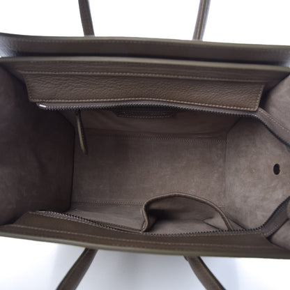 Celine Drummed Calfskin Micro Luggage Souris 5 of 11