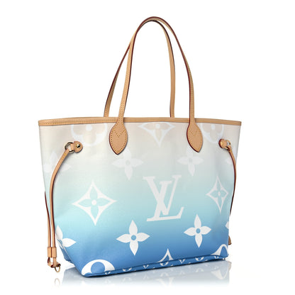 Louis Vuitton Monogram Giant By The Pool Neverfull MM Blue 4 of 10