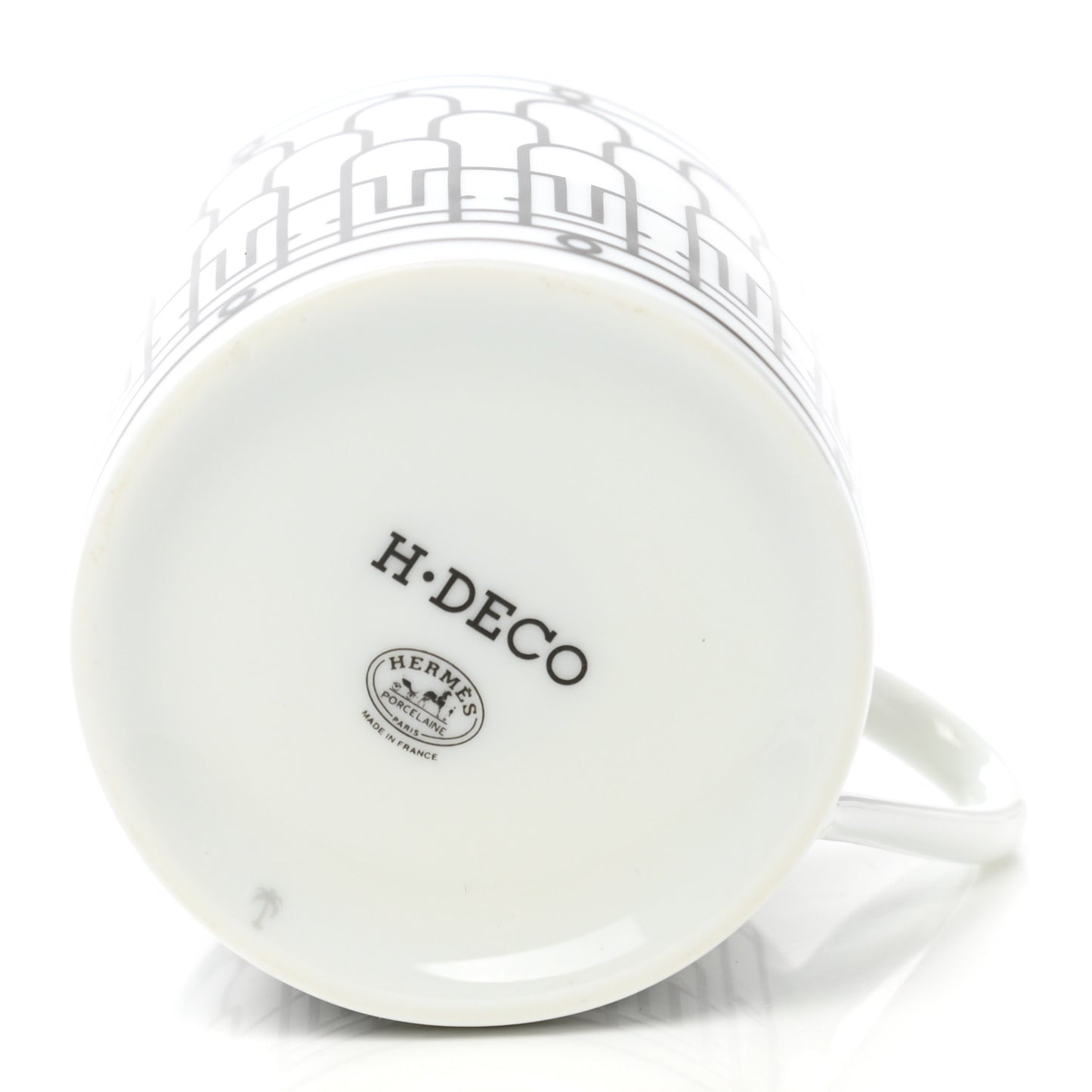 Porcelain H Deco Coffee Cup And Saucer Set Of 2 Black