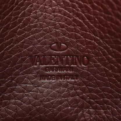 Valentino Garavani Pebbled Calfskin Medium Rockstud Flip Lock Crossbody Bag Rubin 6 of 10