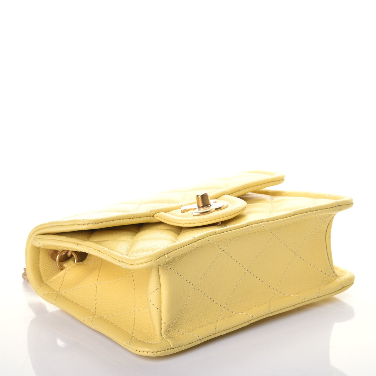 Caviar Quilted Mini Sweet Classic Flap Yellow