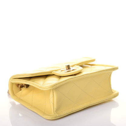 Chanel Caviar Quilted Mini Sweet Classic Flap Yellow 4 of 9