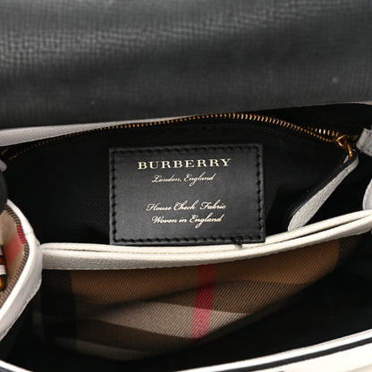 Burberry Derby Calfskin House Check Small Camberley Chalk White Black 5 of 7