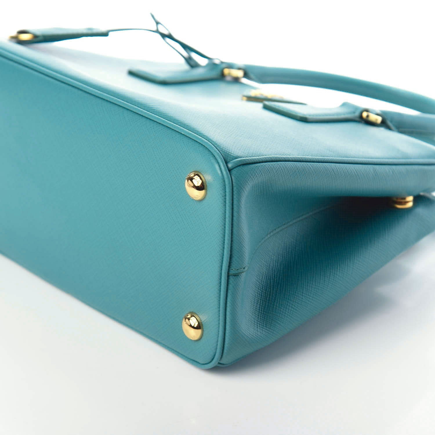 Prada Saffiano Mini Galleria Double Zip Tote Turchese 8 of 9